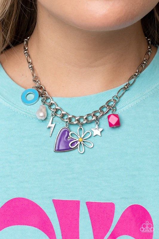 Living in CHARM-ony Purple Necklace - Jewelry by Bretta