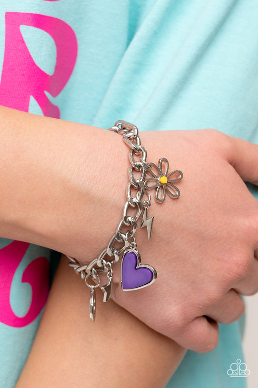 Turn Up the Charm Purple Bracelet - Jewelry by Bretta