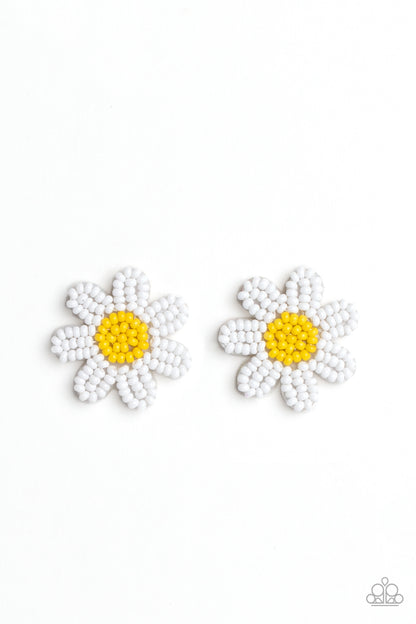 Sensational Seeds White Earrings - Jewelry by Bretta