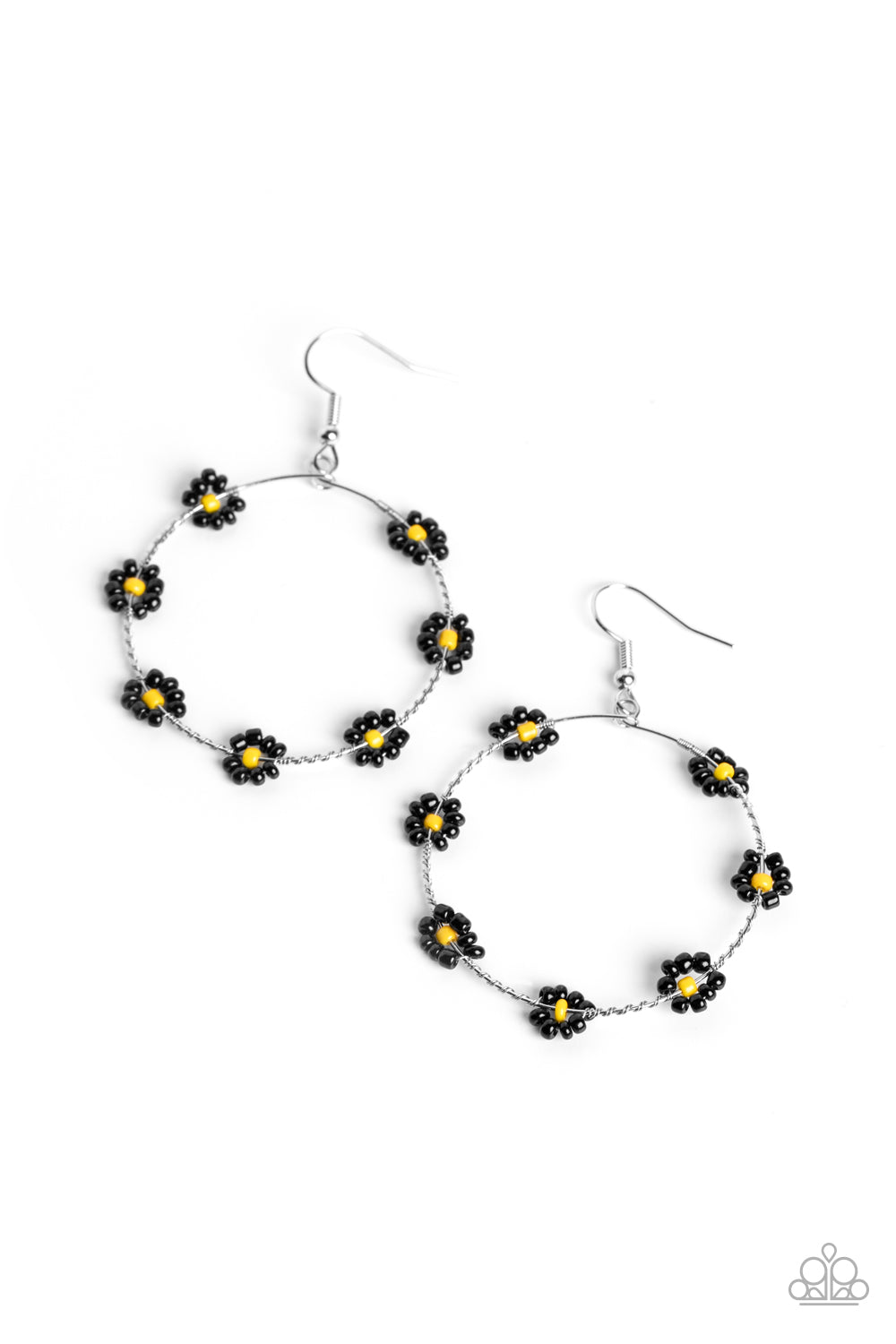 Dainty Daisies Black Earrings - Jewelry by Bretta