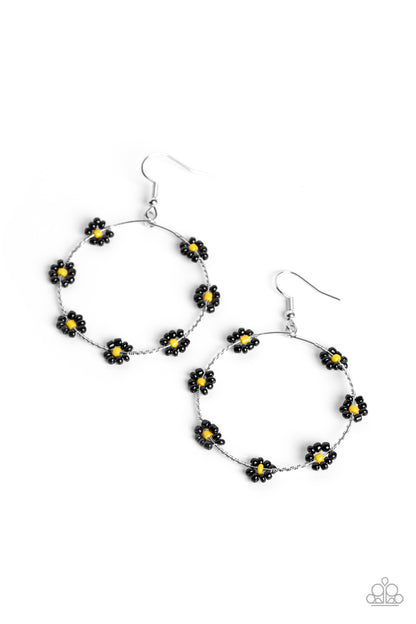 Dainty Daisies Black Earrings - Jewelry by Bretta