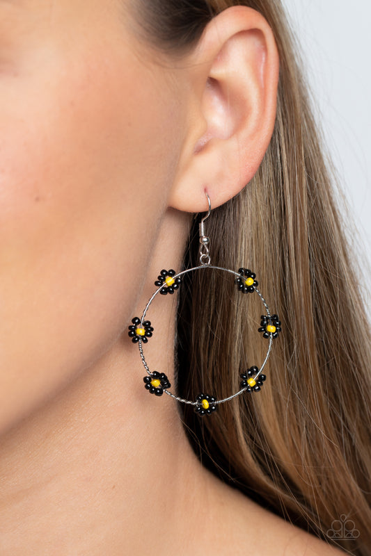 Dainty Daisies Black Earrings - Jewelry by Bretta