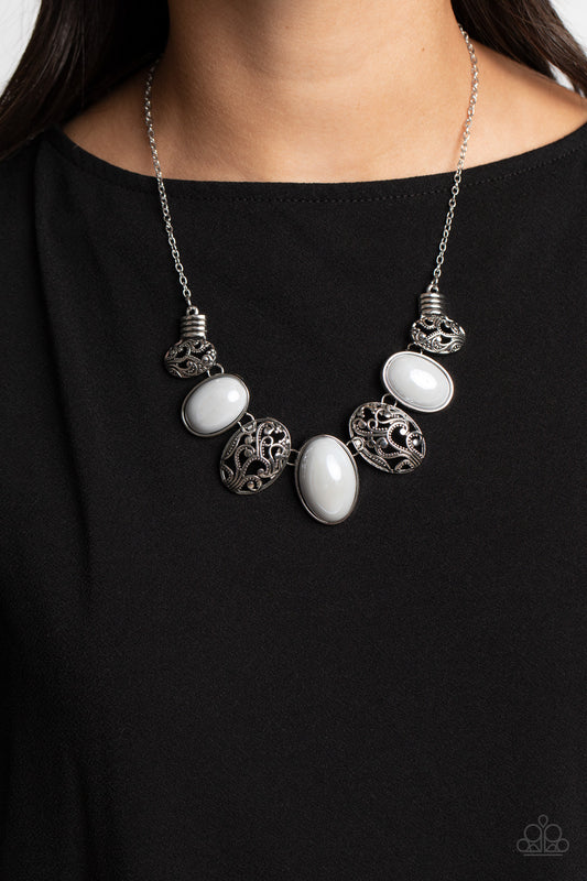 Patterned Paisley Silver Necklace - Jewelry by Bretta
