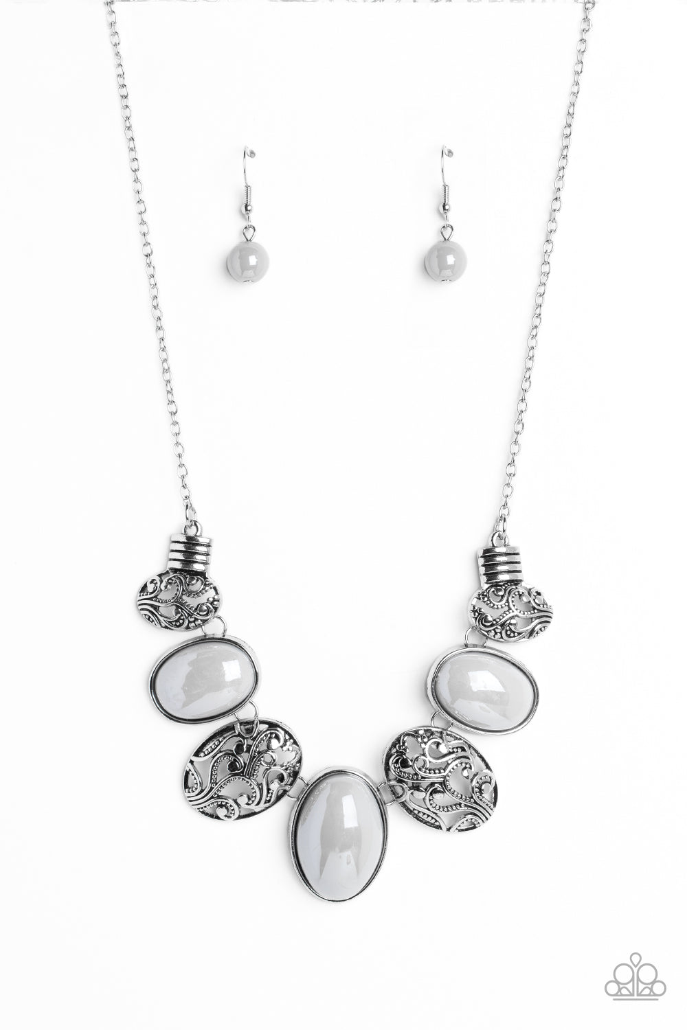 Patterned Paisley Silver Necklace - Jewelry by Bretta