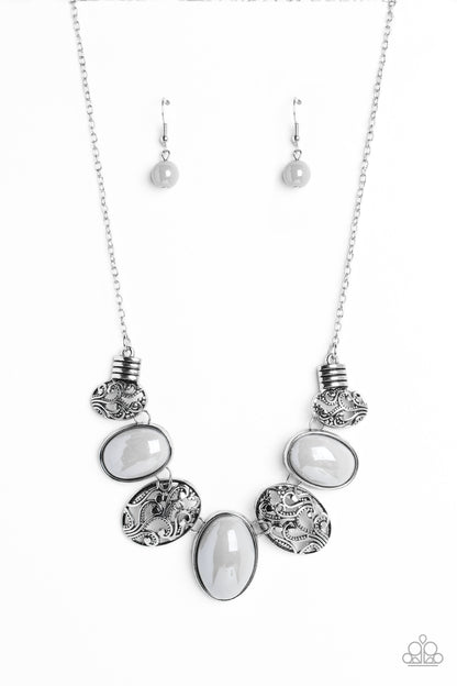 Patterned Paisley Silver Necklace - Jewelry by Bretta