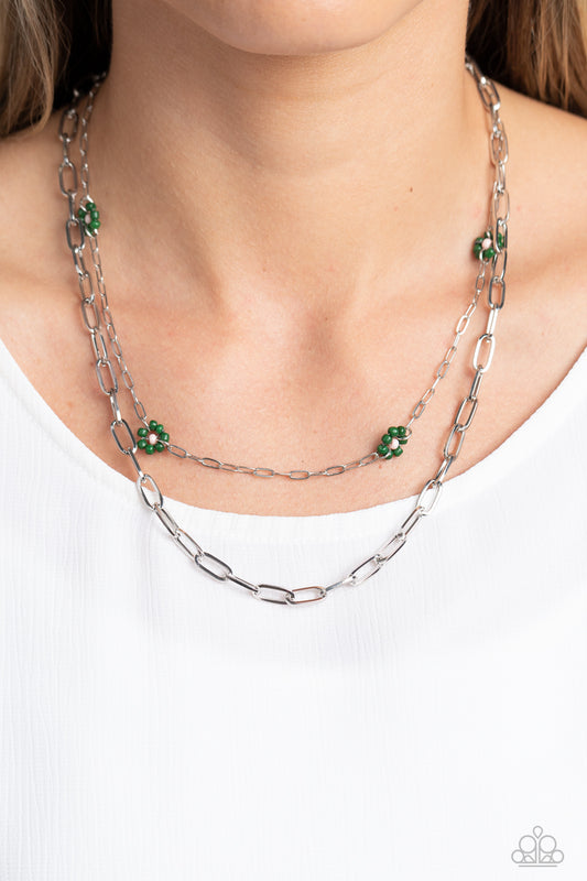  Bold Buds Green Necklace - Jewelry by Bretta