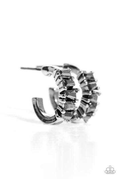 Rugged Rockstar Silver Hoop Earrings - Jewelry by Bretta