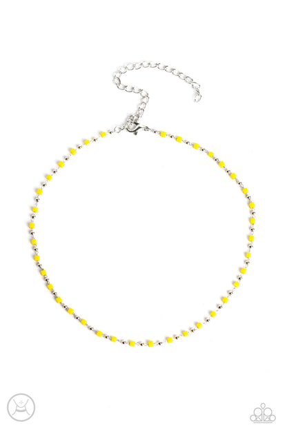 Neon Lights Yellow Necklace - Jewelry by Bretta