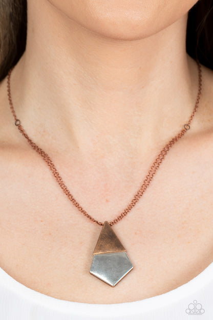 Posh Pyramid Copper Necklace - Jewelry by Bretta