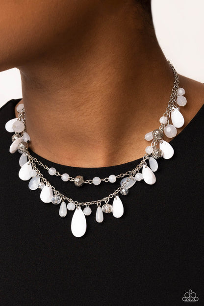 Flirty Flood White Necklace - Jewelry by Bretta