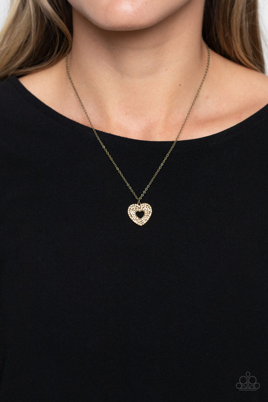 Romantic Retreat Brass Heart Necklace - Jewelry by Bretta