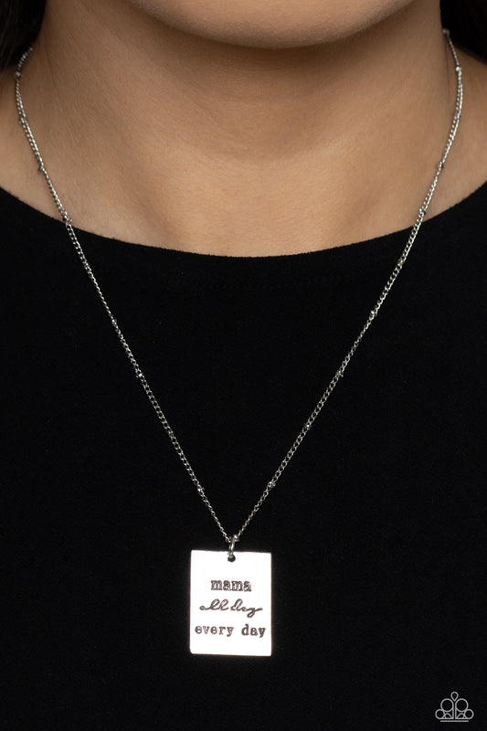 Mama MVP Silver Necklace  - Jewelry by Bretta