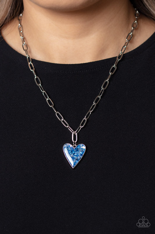 Kiss and SHELL Blue Necklace - Jewelry by Bretta