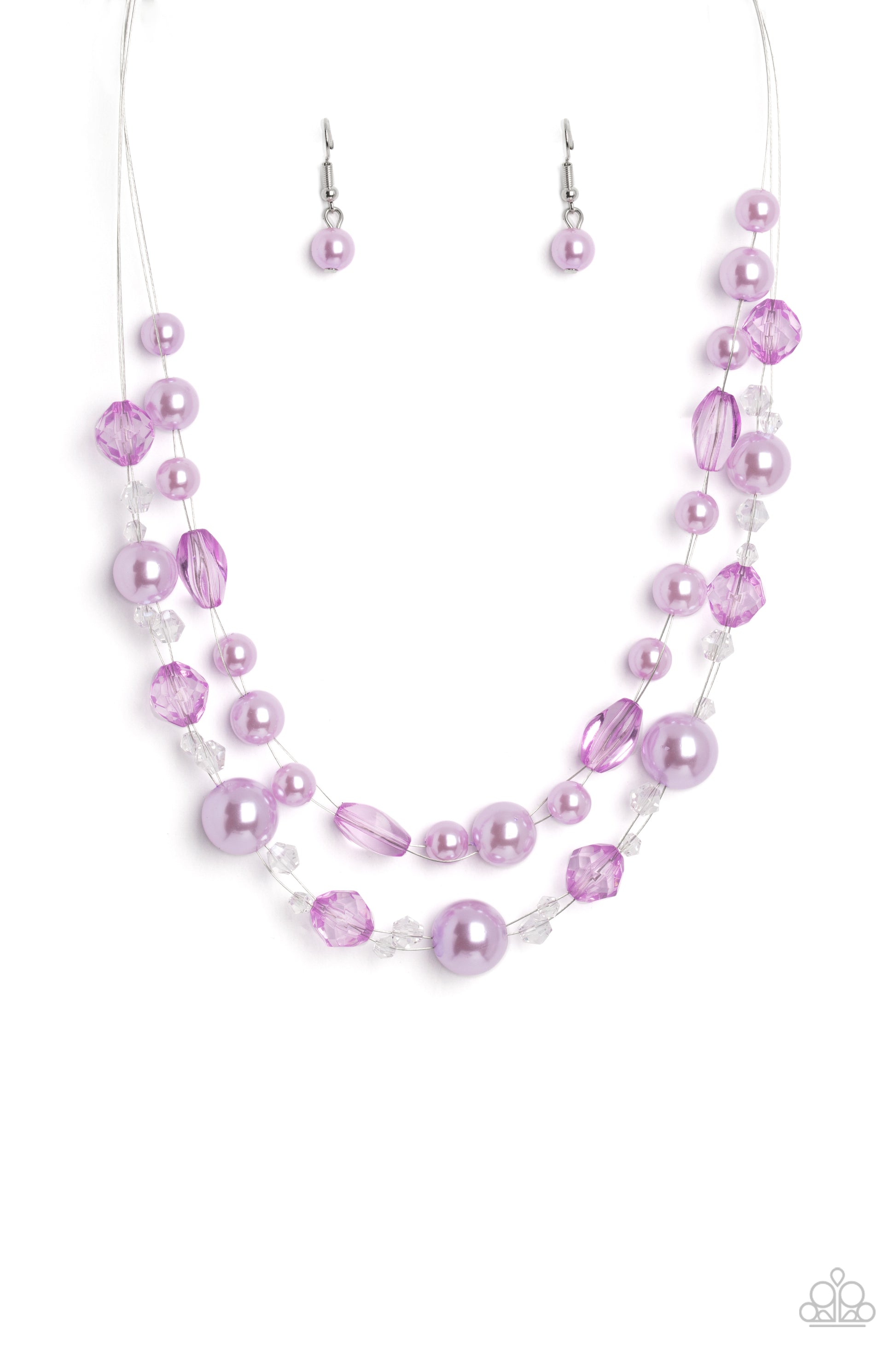 Parisian Pearls Purple Necklace - Jewelry by Bretta