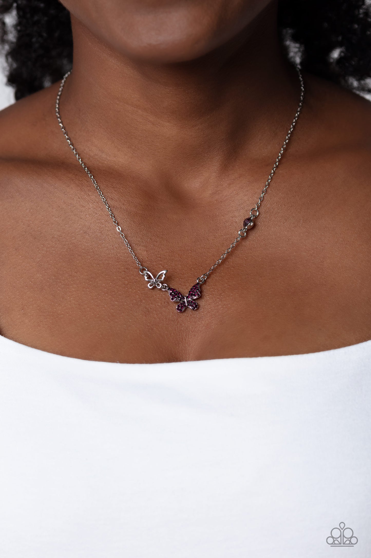 Cant BUTTERFLY Me Love Purple Necklace - Jewelry by Bretta