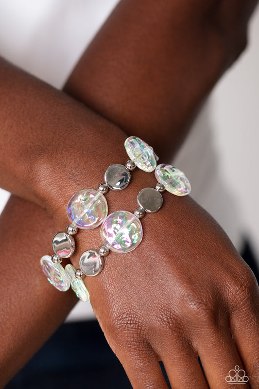  Discus Throw White Bracelets - Jewelry by Bretta
