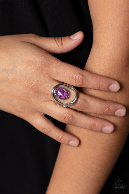 Marble Masterpiece Purple Ring - Jewelry by Bretta
