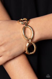 Constructed Chic Gold Bracelet - Jewelry by Bretta