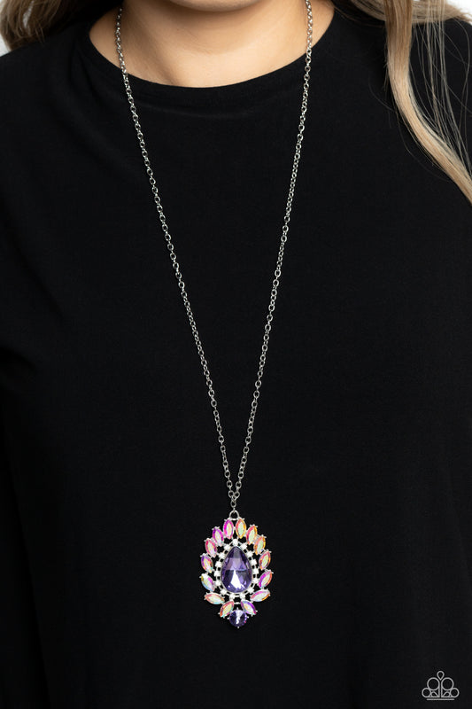 Over the TEARDROP Purple Necklace - Jewelry by Bretta