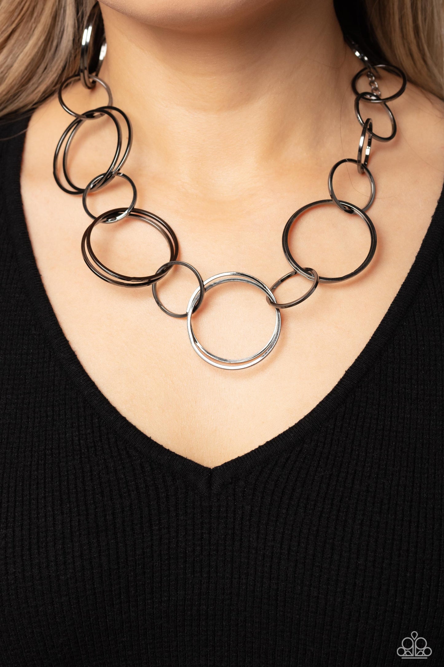 Shimmering Symphony Black Necklace - Jewelry by Bretta