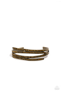 CURVED Lines Brass Bracelet - Jewelry by Bretta