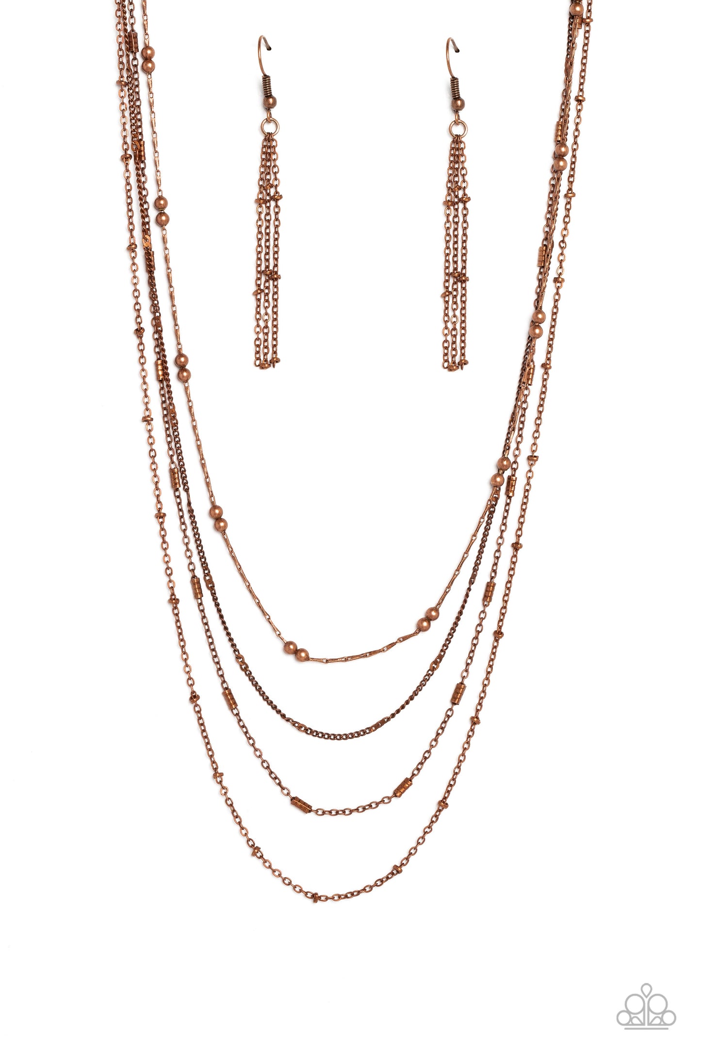 Studded Shimmer Copper Necklace - Jewelry by Bretta