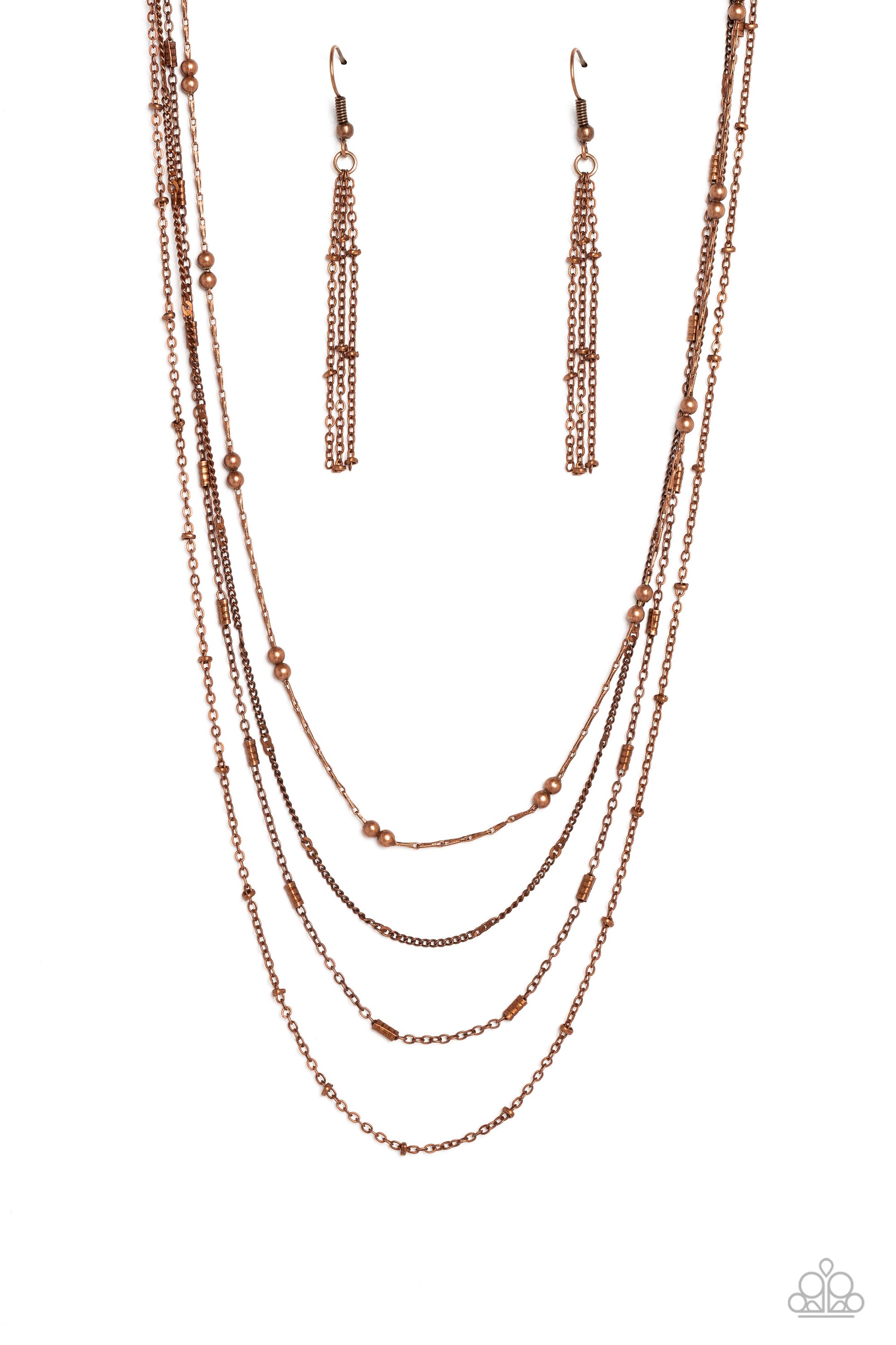 Studded Shimmer Copper Necklace - Jewelry by Bretta