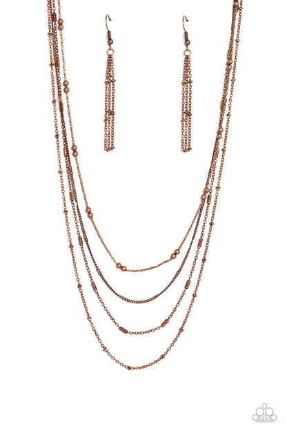 Studded Shimmer Copper Necklace - Jewelry by Bretta
