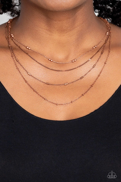 Studded Shimmer Copper Necklace - Jewelry by Bretta