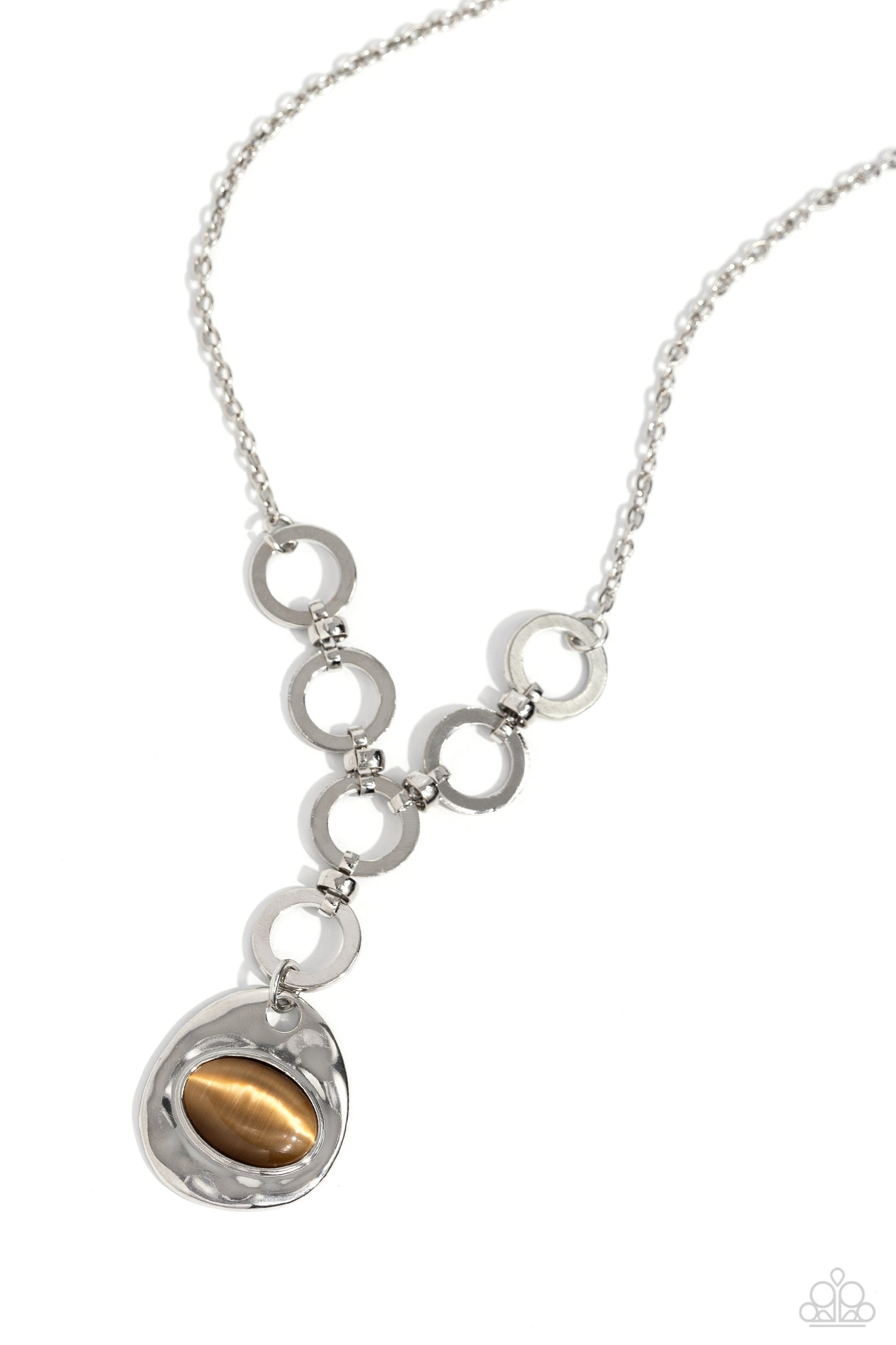 Get OVAL It Brown Necklace - Jewelry by Bretta