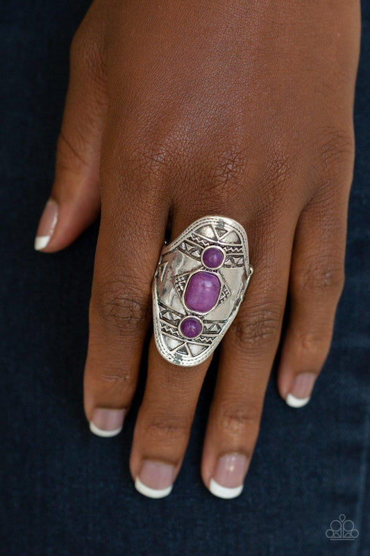 Paparazzi Accessories-Desert Paint - Purple Ring