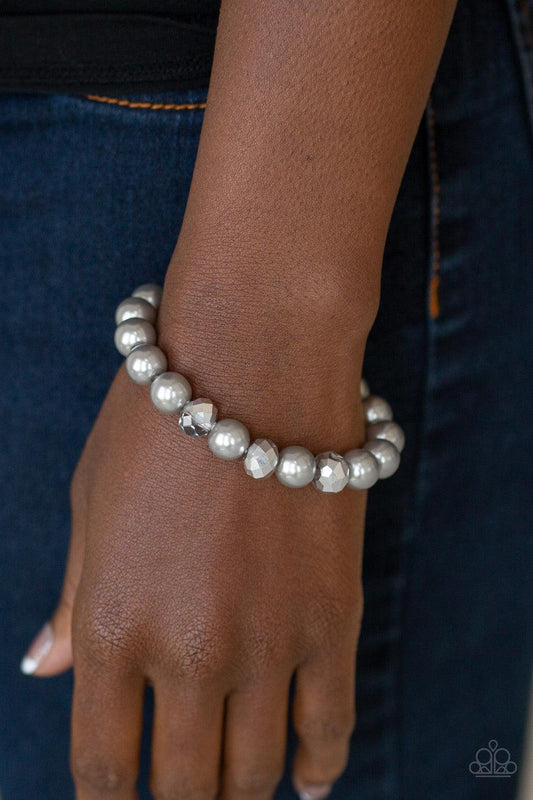 Paparazzi Accessories-Really Resplendent - Silver Stretch Bracelet