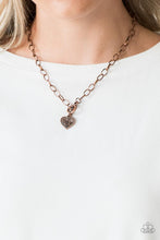 Paparazzi Accessories-Say No AMOUR - Copper Necklace