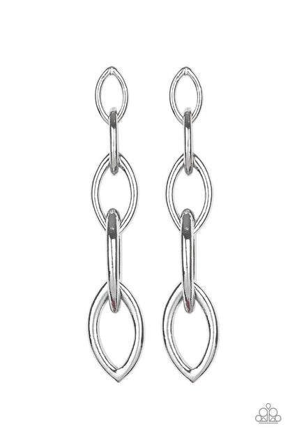 Paparazzi Accessories-Street Spunk - Silver Earrings
