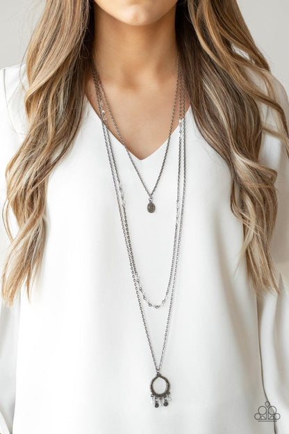  Paparazzi Accessories-Treasures and Trinkets - Black Necklace