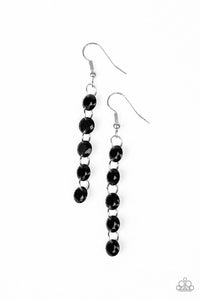 Paparazzi Accessories- Trickle-Down Effect - Black Earrings - jewelrybybretta