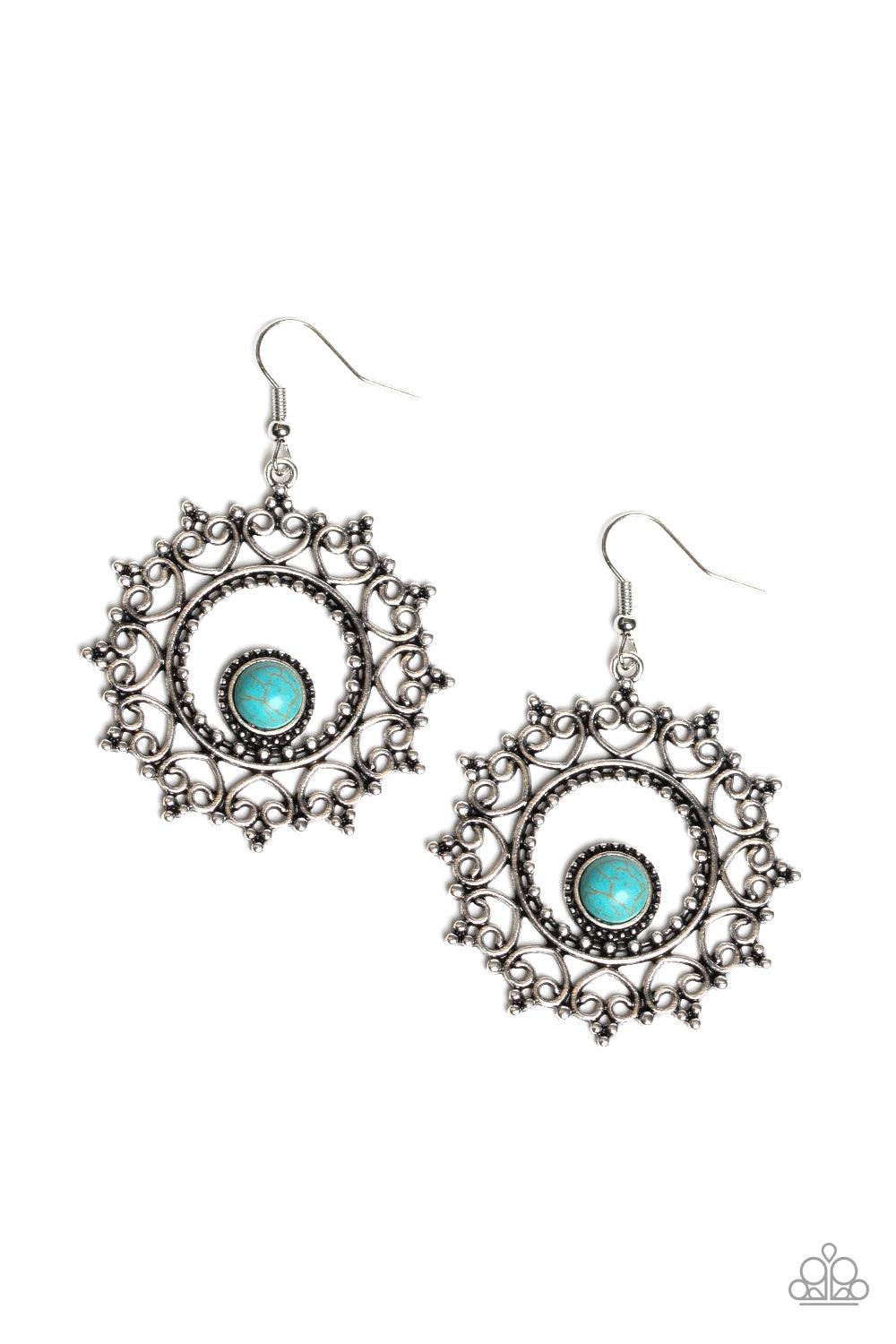 Paparazzi Accessories-Wreathed in Whimsicality - Blue Earrings