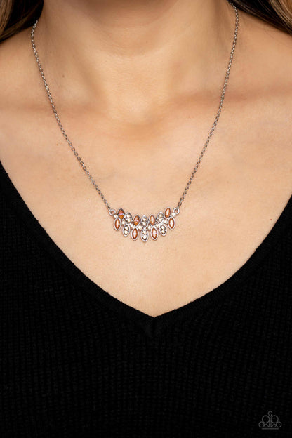 Lustrous Laurels Brown Necklace - Jewelry by Bretta