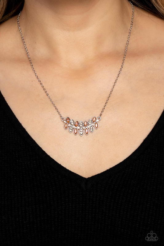 Lustrous Laurels Brown Necklace - Jewelry by Bretta