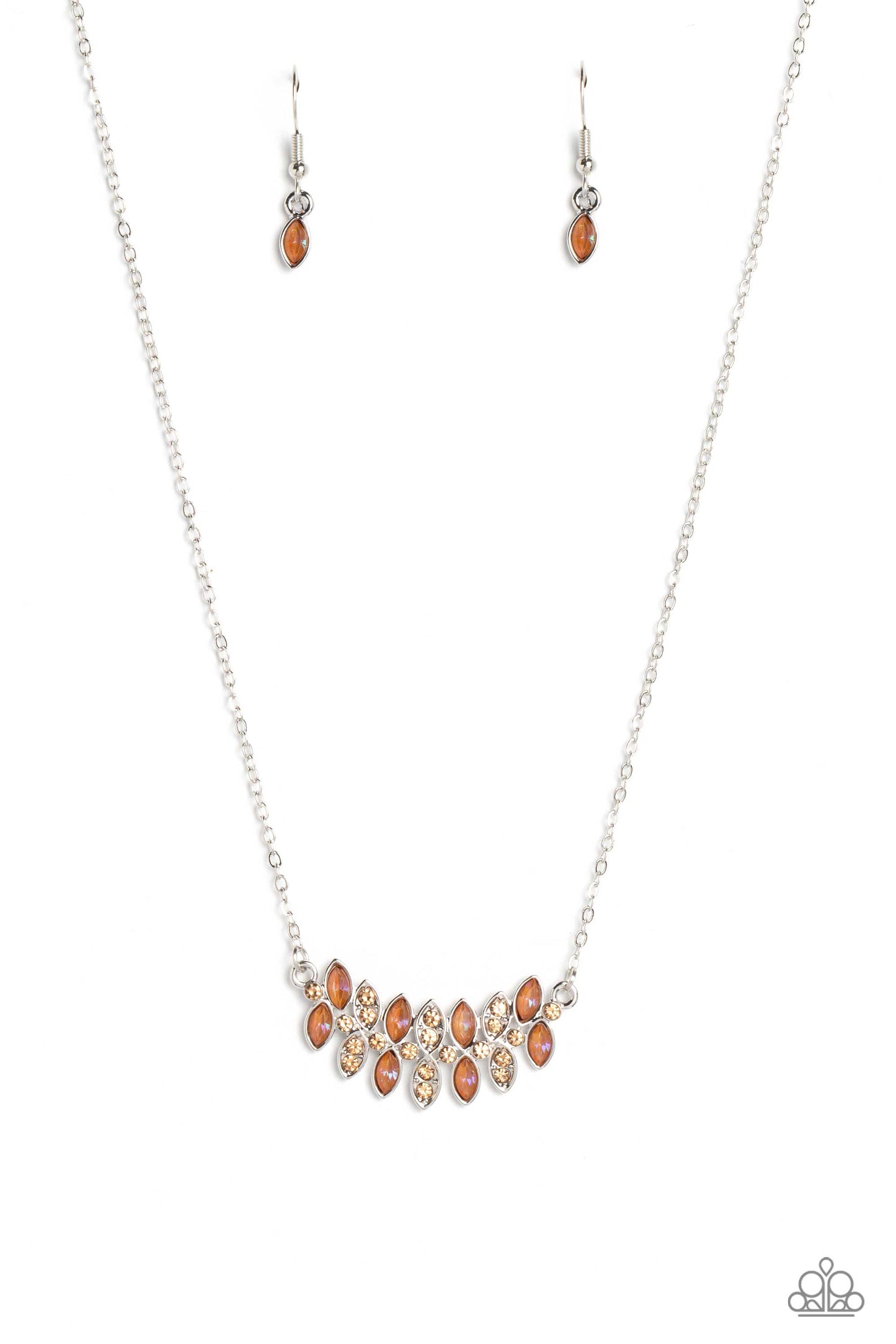 Lustrous Laurels Brown Necklace - Jewelry by Bretta