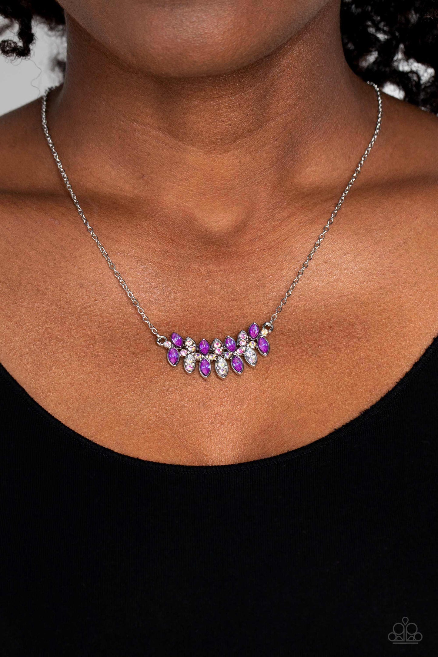Lustrous Laurels Purple Necklace - Jewelry by Bretta
