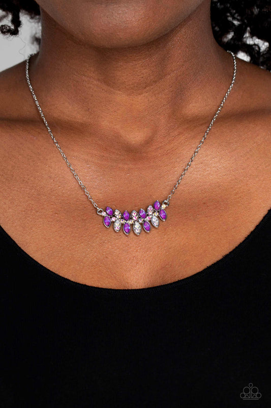 Lustrous Laurels Purple Necklace - Jewelry by Bretta