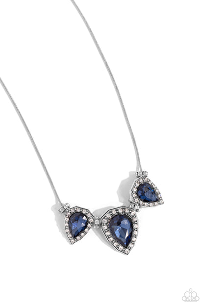 Majestic Met Ball Blue  Necklace - Jewelry by Bretta