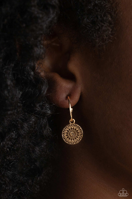 Mandala Maiden Gold Earrings - Jewelry by Bretta