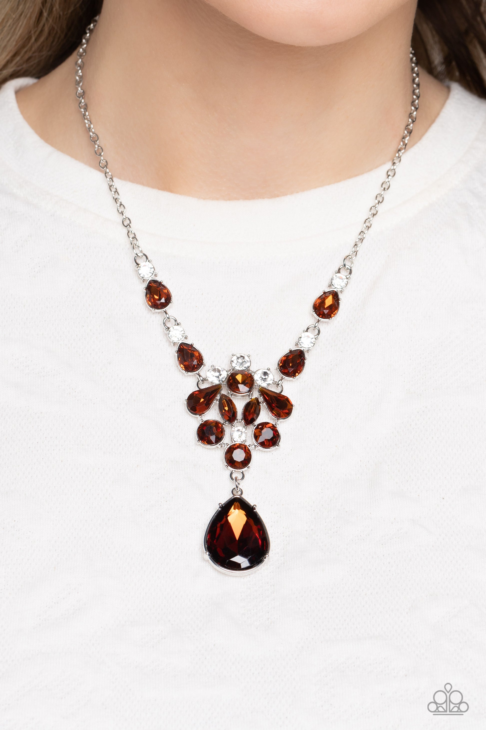 TWINKLE of an Eye Brown Necklace - Jewelry by Bretta