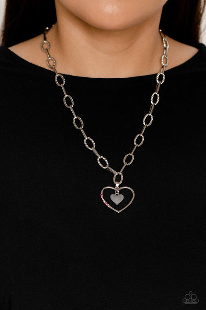 Refulgent Romance Pink Heart Necklace - Jewelry by Bretta