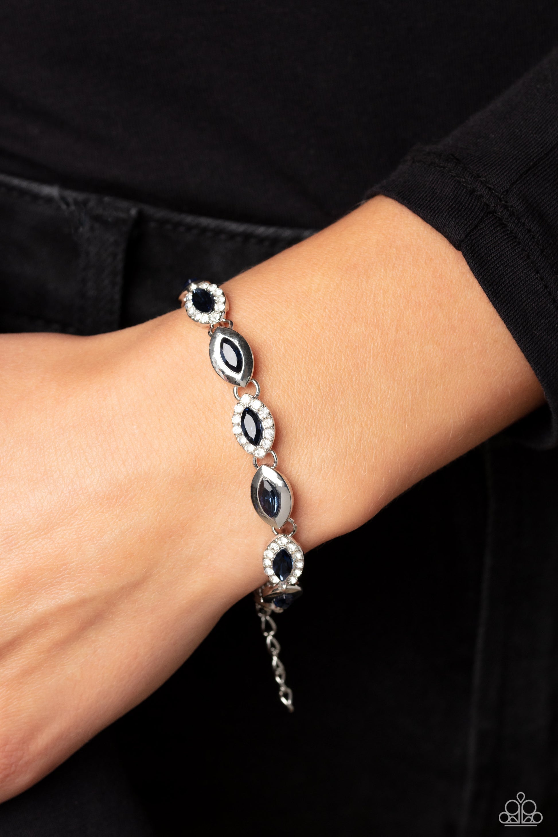 Some Serious Sparkle Blue Bracelet - Jewelry by Bretta