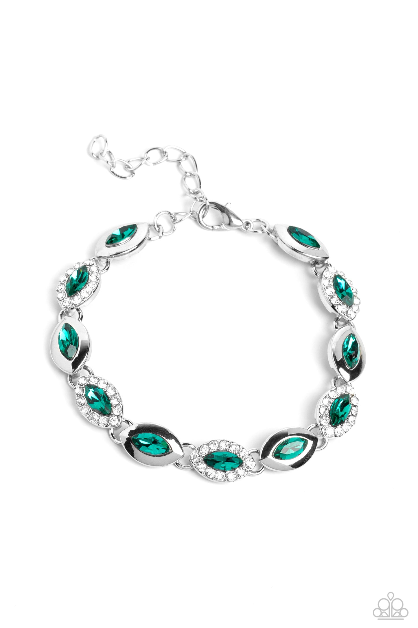 Some Serious Sparkle Green Bracelet - Jewelry by Bretta
