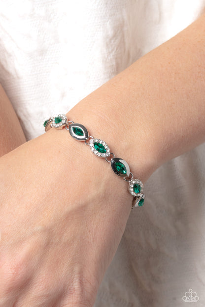 Some Serious Sparkle Green Bracelet - Jewelry by Bretta