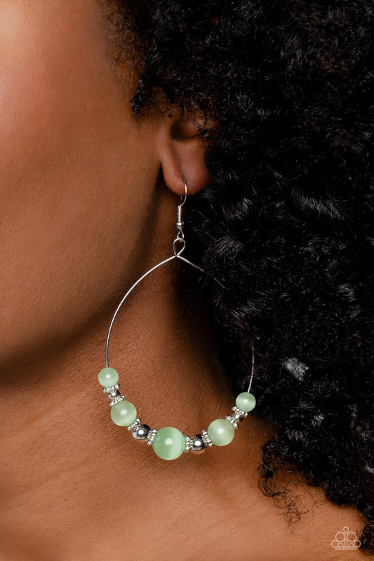 Cats Eye Charisma Green Earrings - Jewelry by Bretta